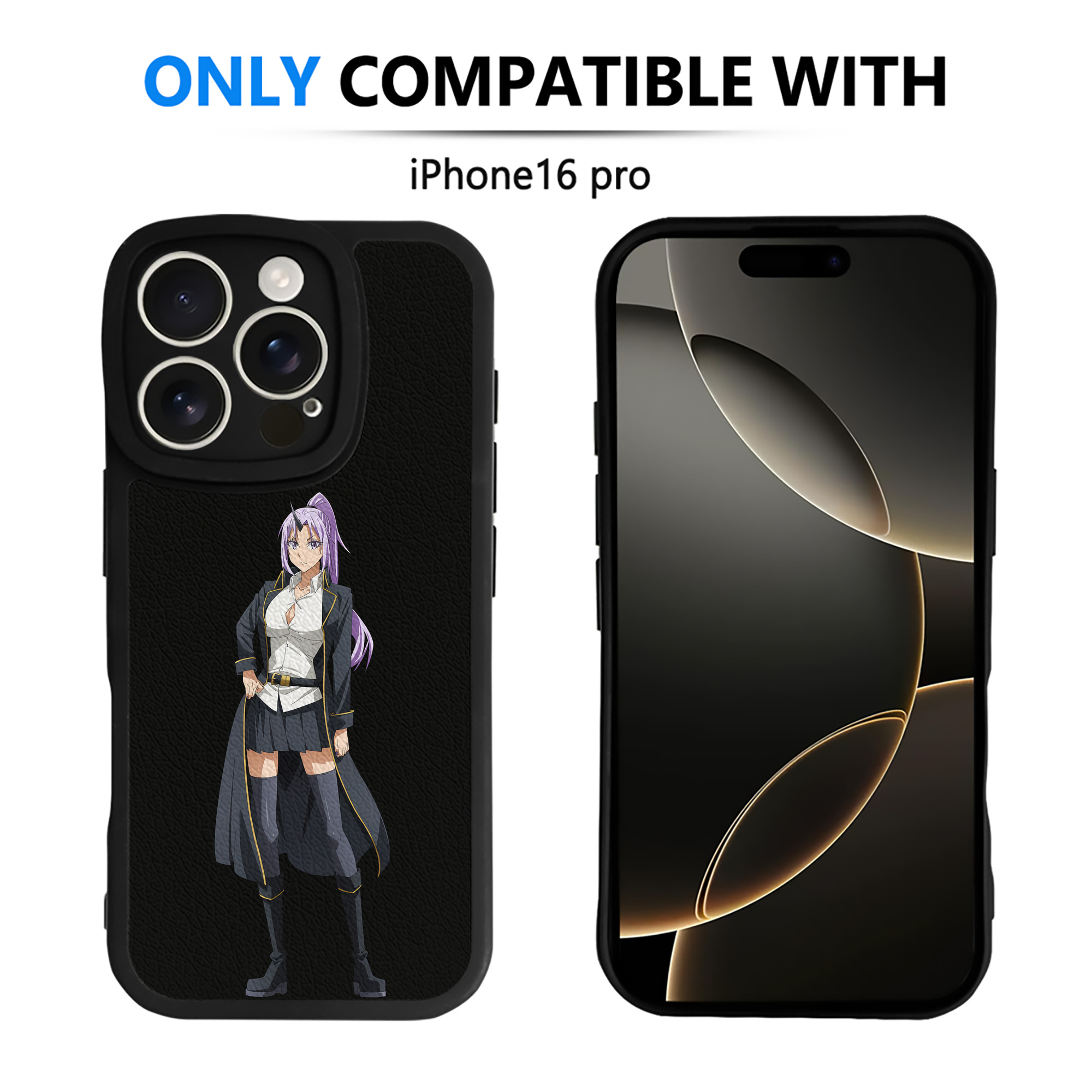 （画像用） 転スラ Regarding Reincarnated to Slime 【iPhone 16シリーズ対応】シリコンスマホケース（レザー調） 材質：シリコン